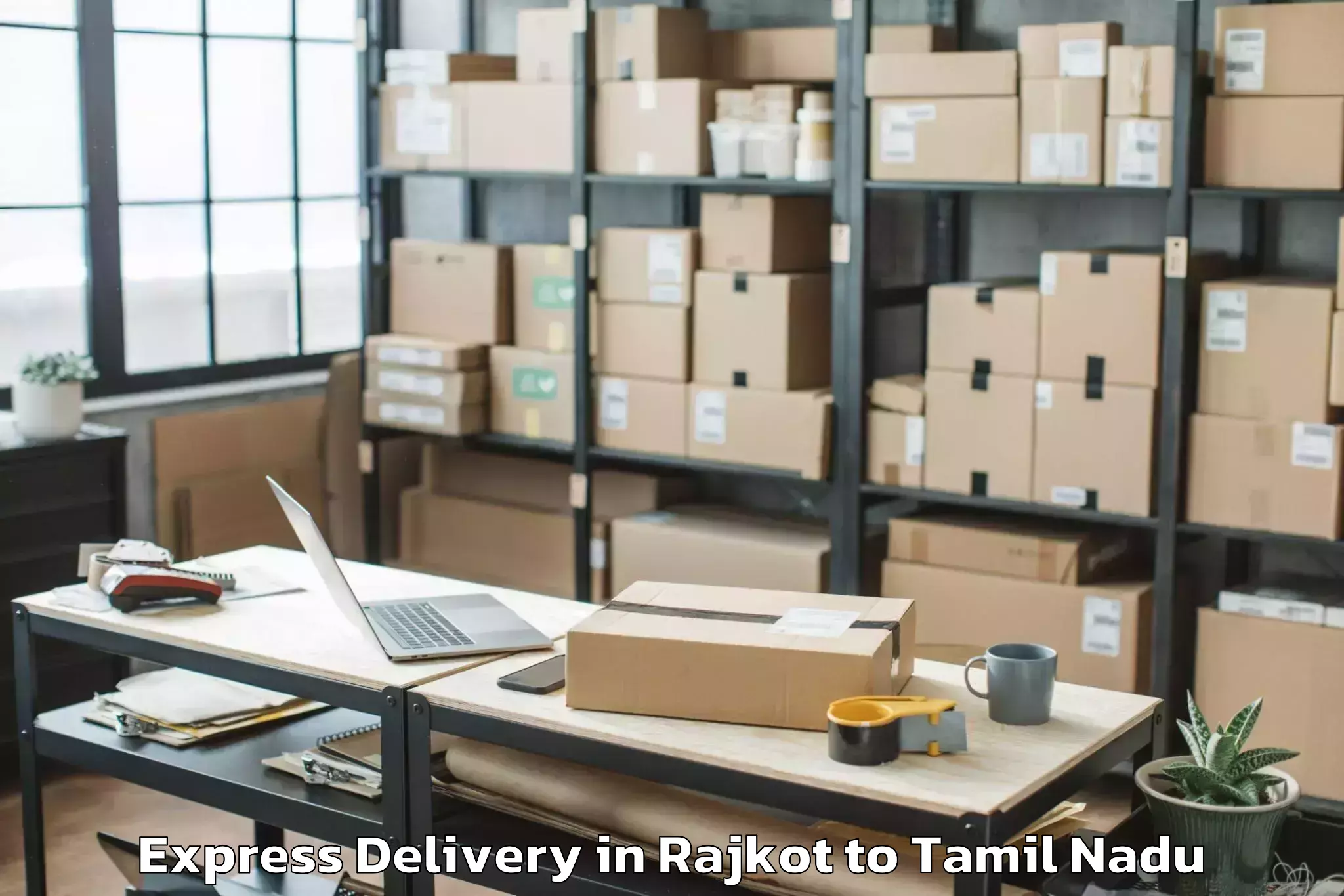 Professional Rajkot to Puliyur Express Delivery